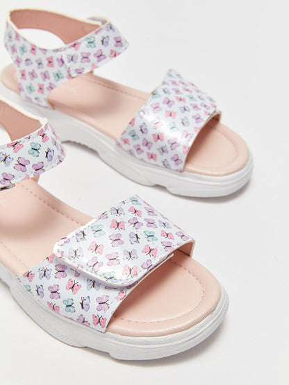 Printed Velcro Girls Sandals