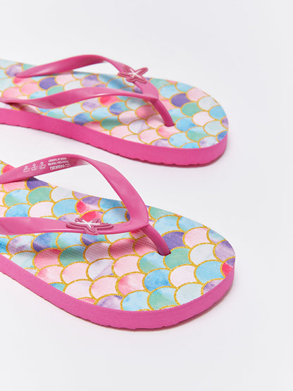 Printed Flip Flops Girls' Beach Slippers