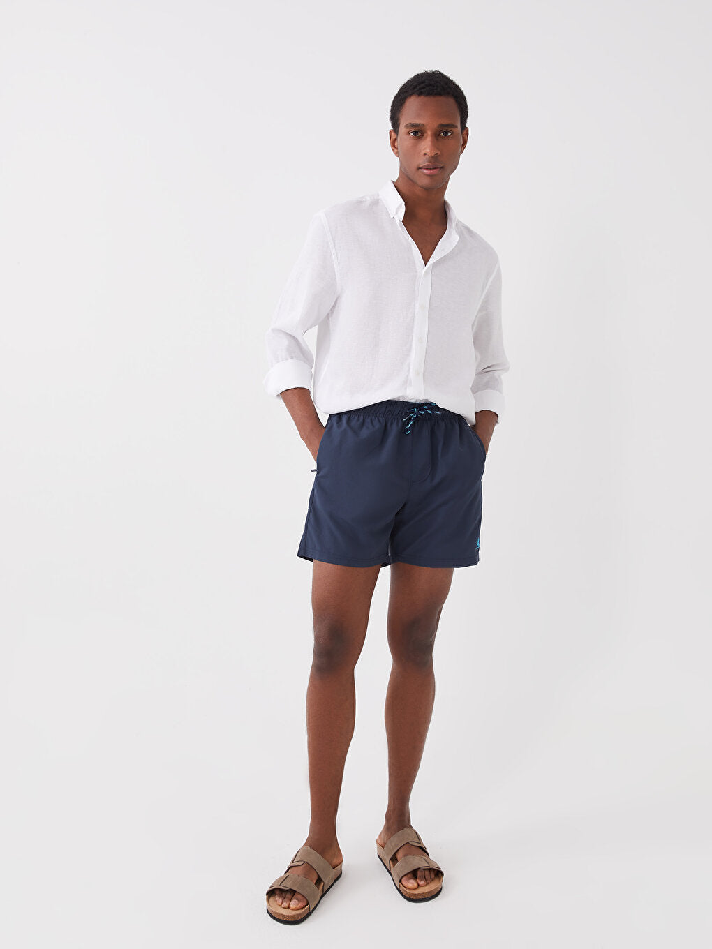 Short Length Basic Men's Swim Shorts