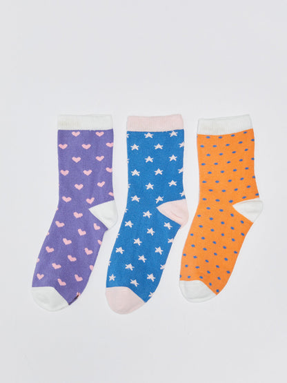 Patterned Girl's Socks 3-pack