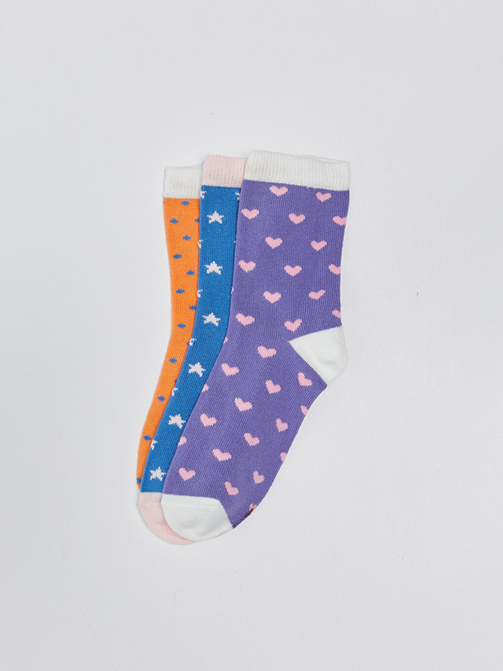 Patterned Girl's Socks 3-pack