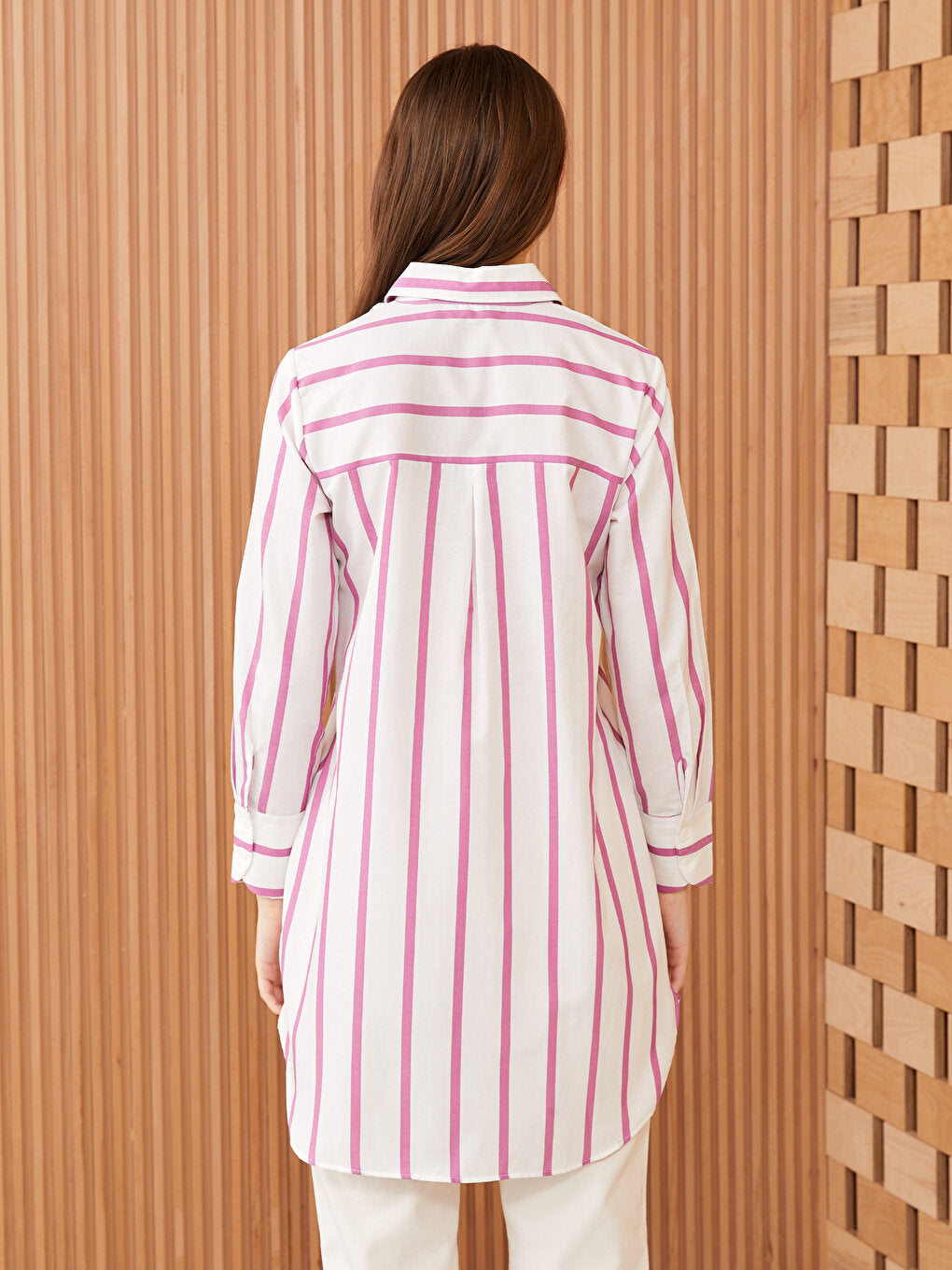 Striped Long Sleeve Women's Shirt Tunic