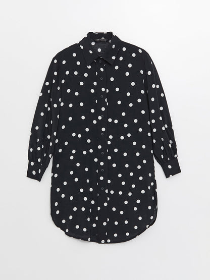 Polka Dot Long Sleeve Women's Shirt Tunic