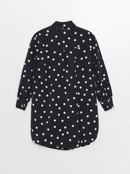 Polka Dot Long Sleeve Women's Shirt Tunic