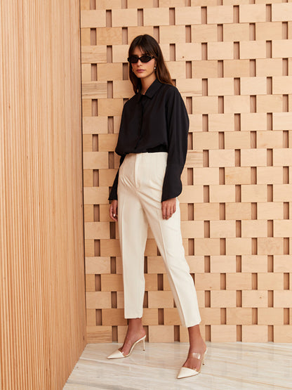 Women's Carrot Cut Straight Trousers