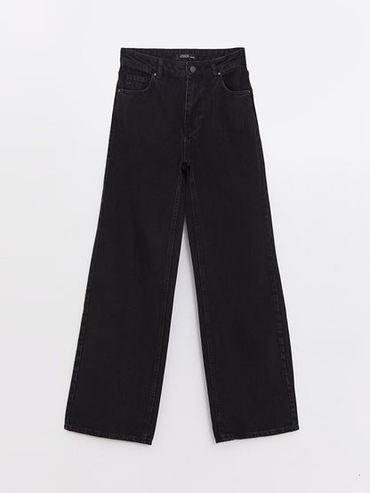 High Waist Wideleg Women's Jean Trousers