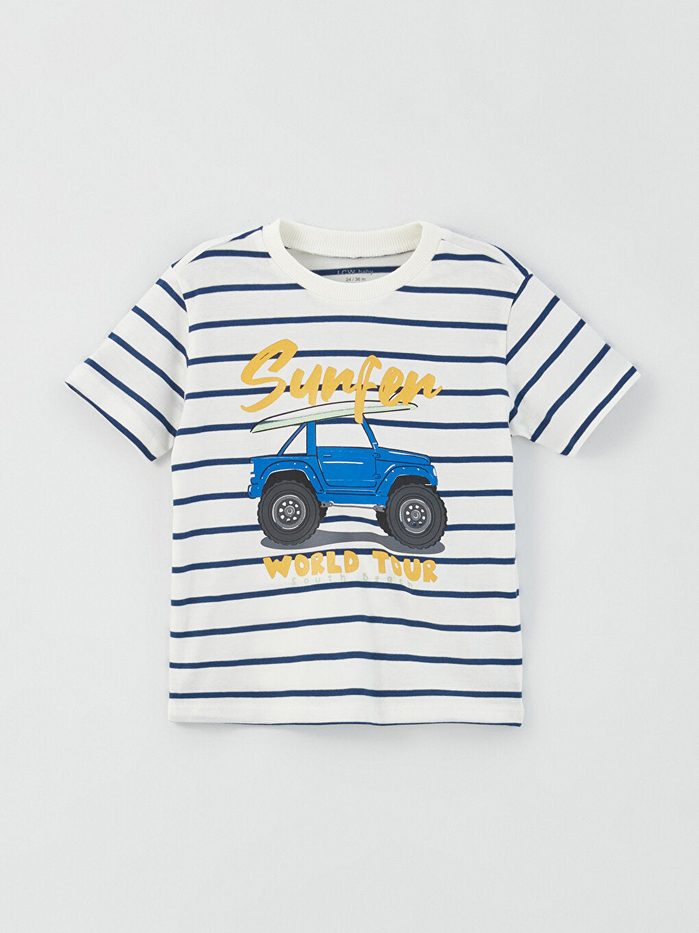 Crew Neck Baby Boy T-Shirt and Shorts, 2-pack