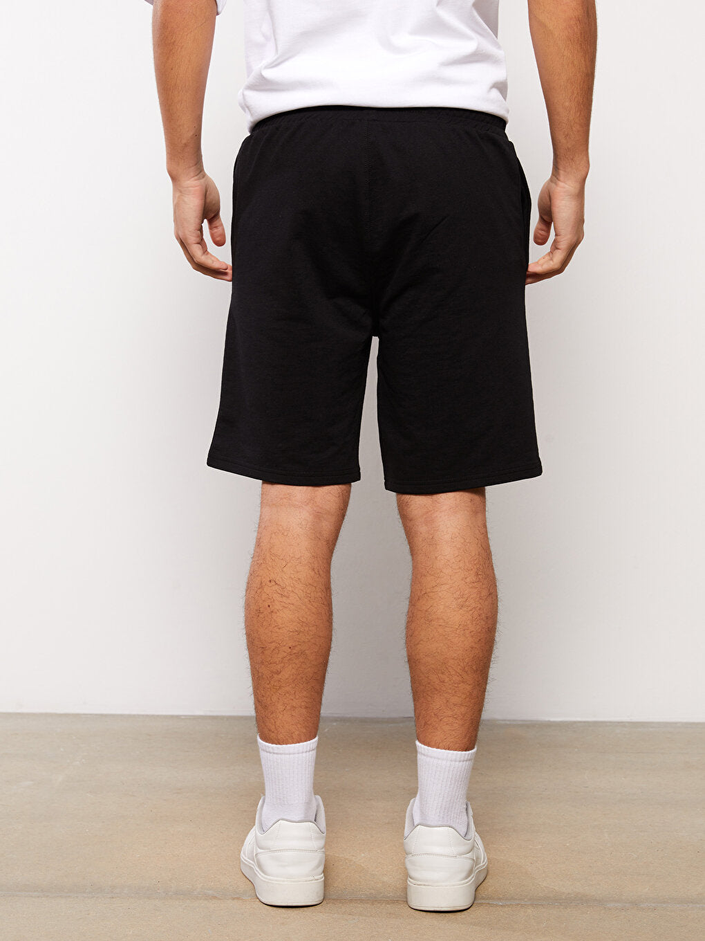 Slim Fit Men's Shorts with Elastic Waist