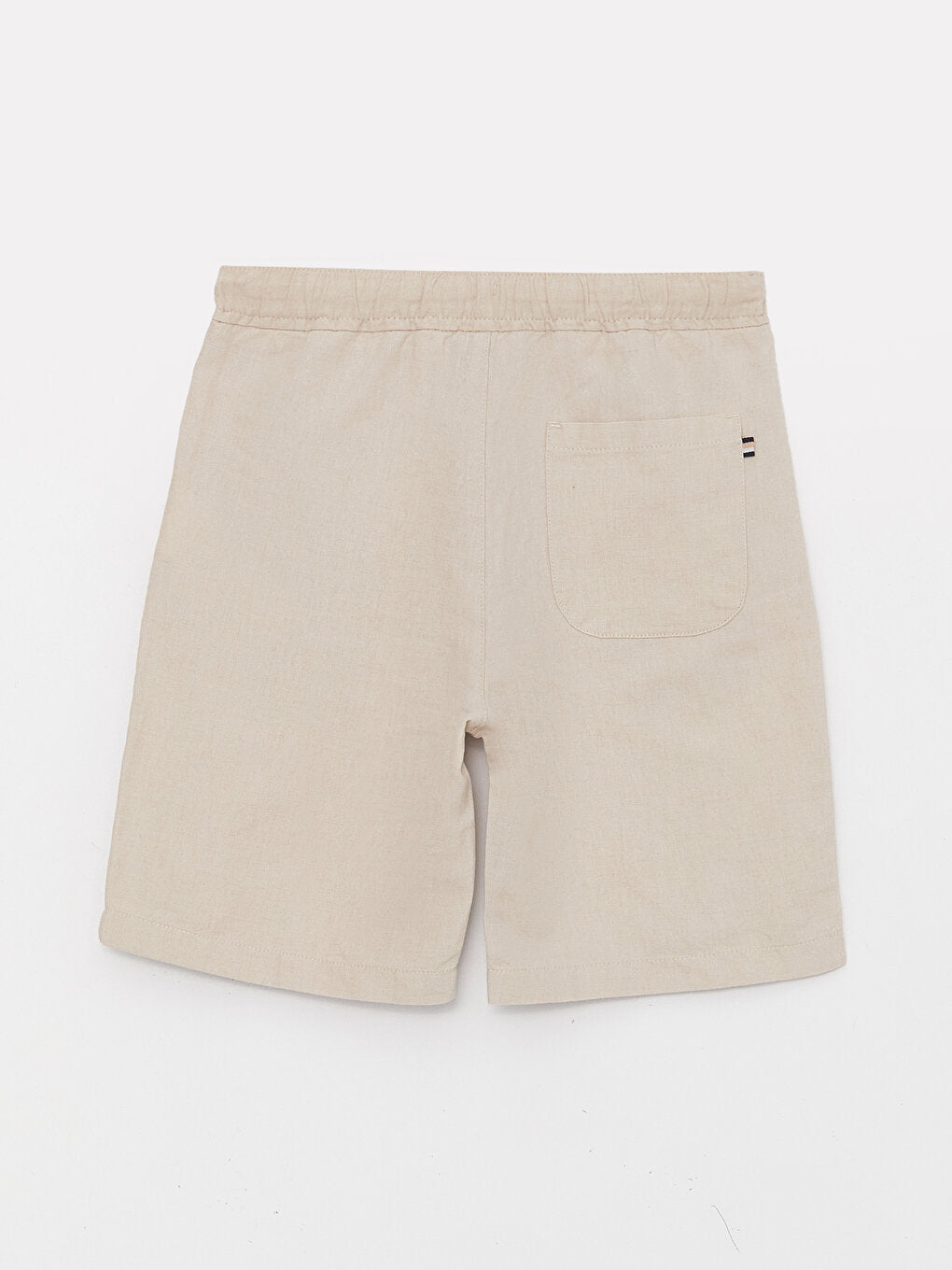 Linen Blend Boys' Shorts with Elastic Waist