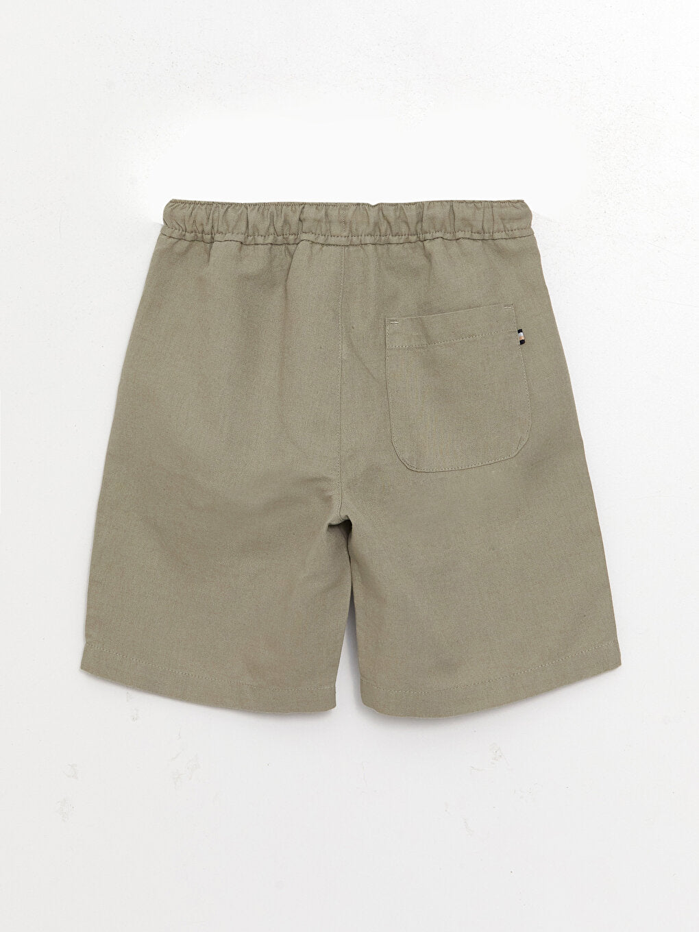 Linen Blend Boys' Shorts with Elastic Waist