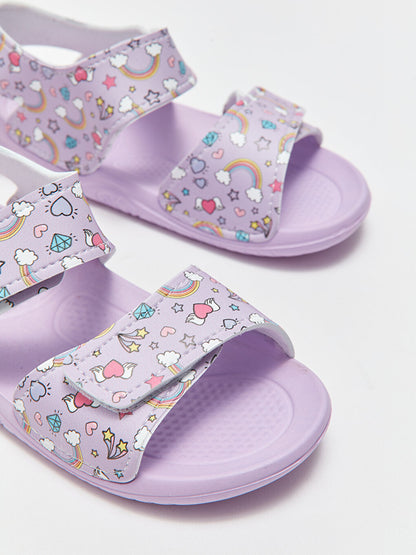 Printed Velcro Girls Sandals