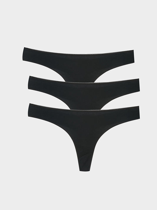 Plain Thong Panties 3 Pack