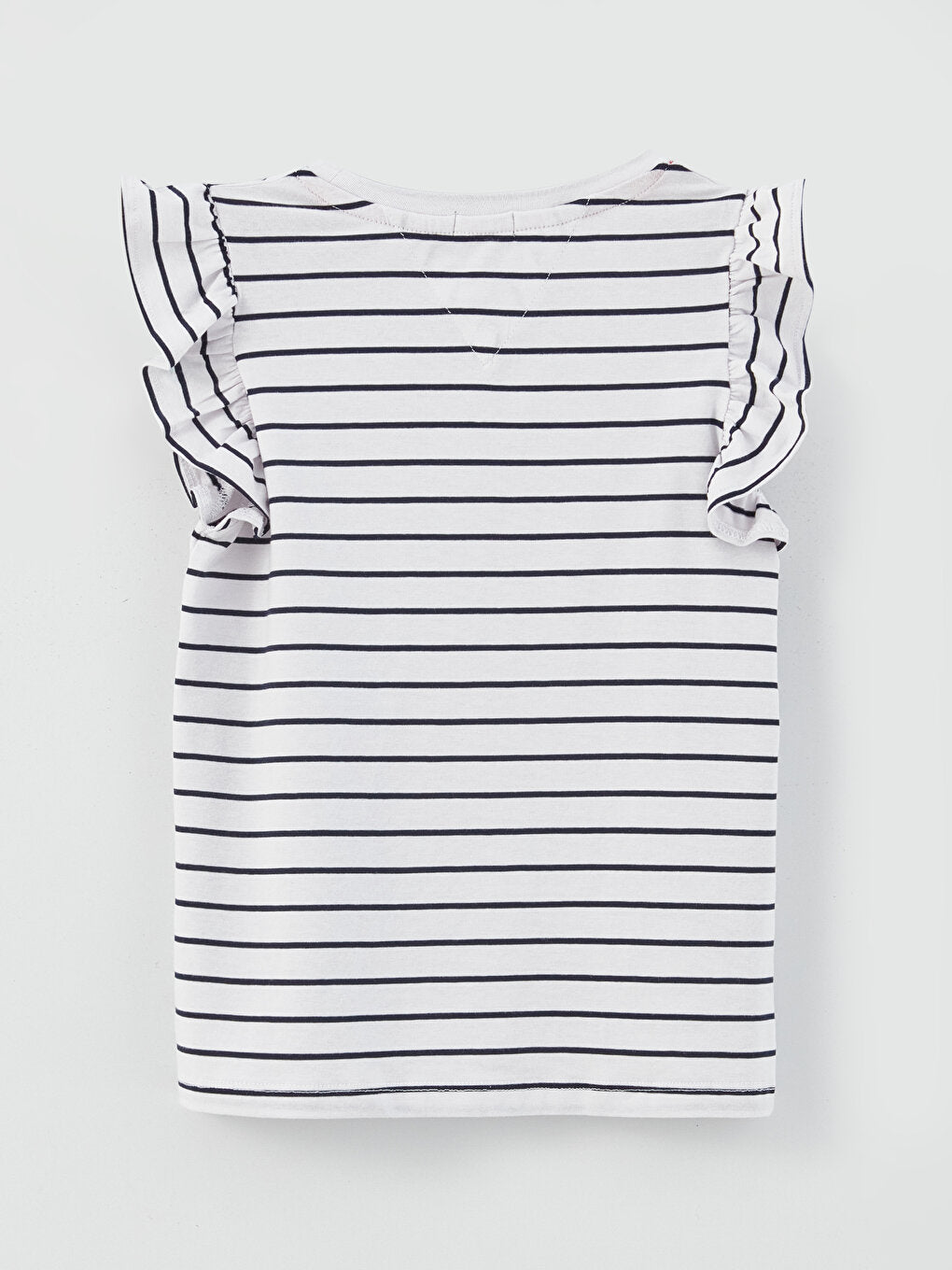 Crew Neck Striped Short Sleeve Girls' T-Shirt