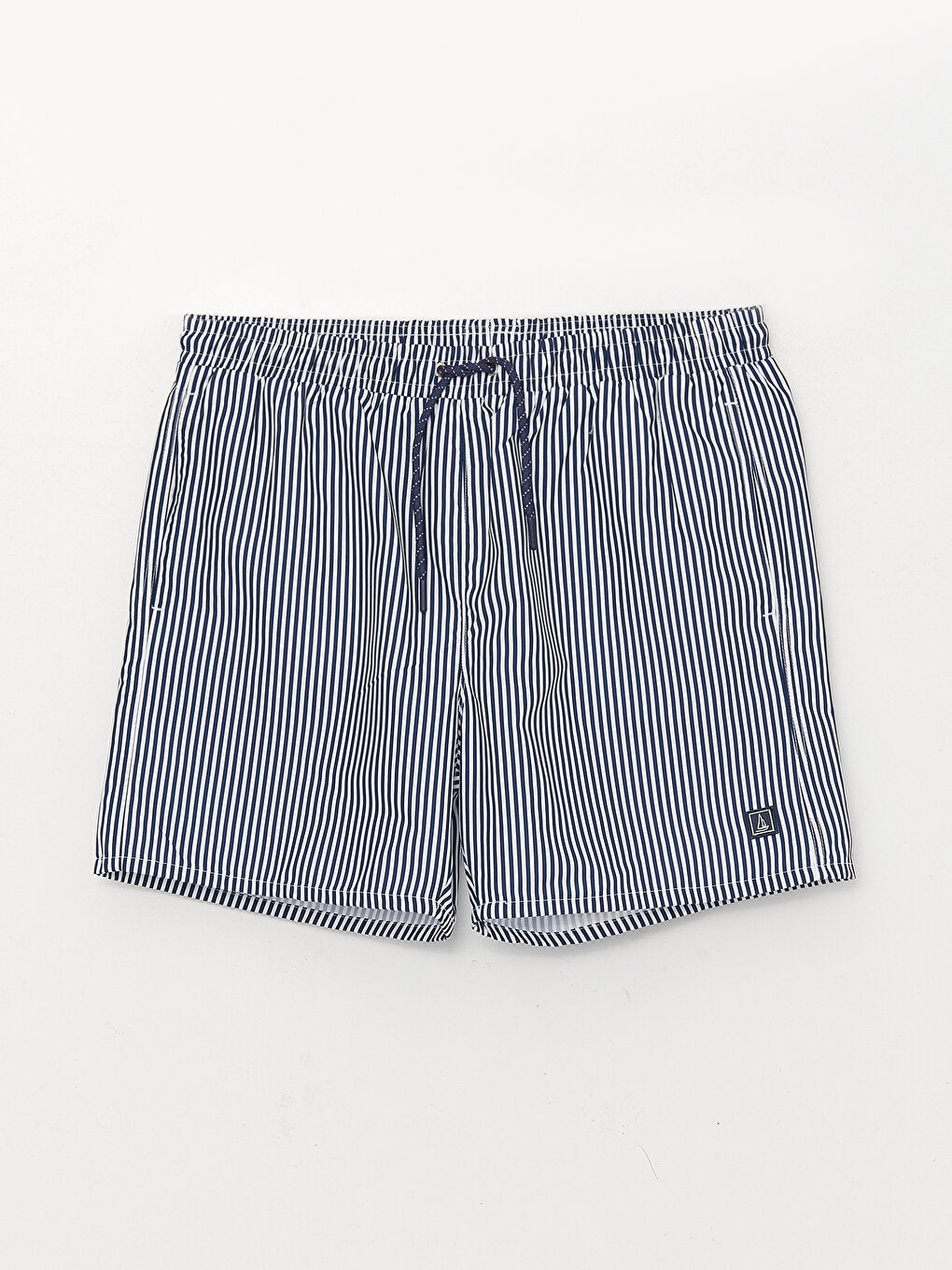 Short Length Striped Men's Swim Shorts