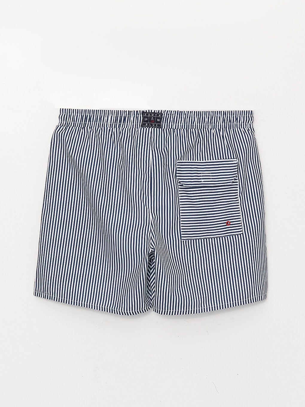 Short Length Striped Men's Swim Shorts