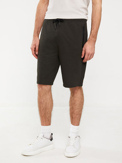 Slim Fit Men's Shorts with Waist Tie Detail