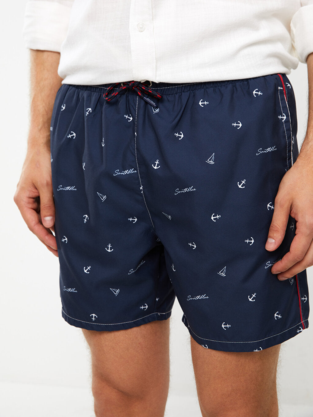 Short Patterned Men's Swim Shorts