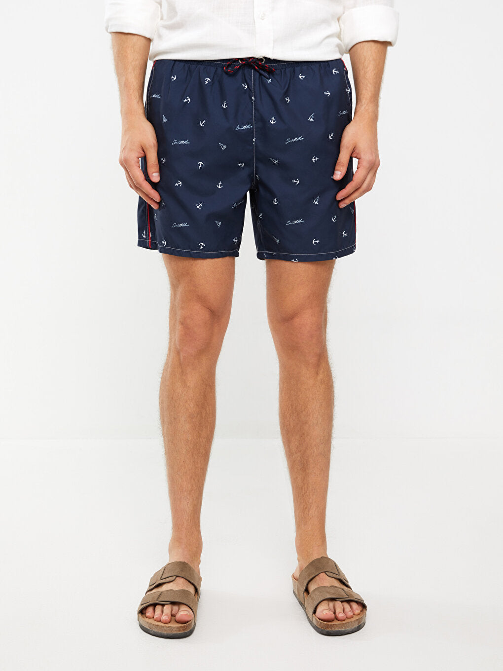 Short Patterned Men's Swim Shorts