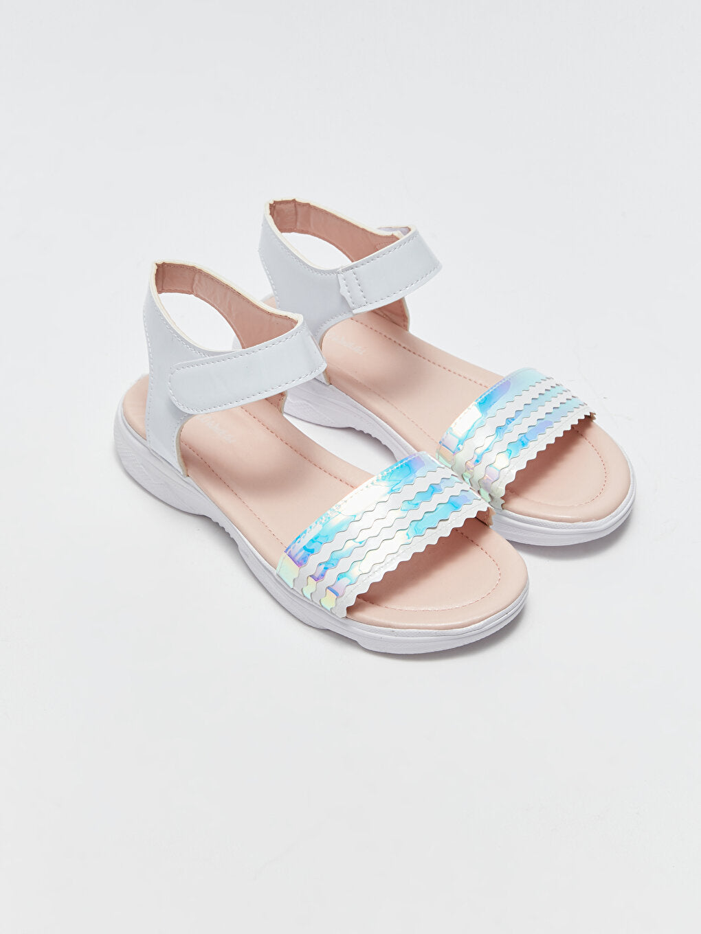 Patterned Single-Strap Girls' Sandals