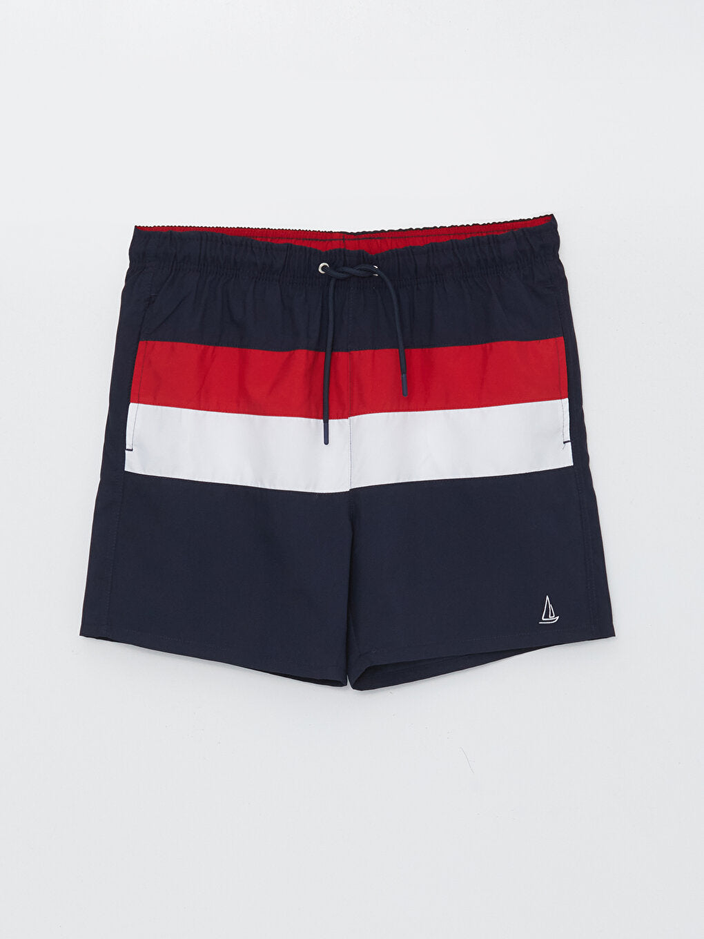 Short Color Blocked Men's Swim Shorts