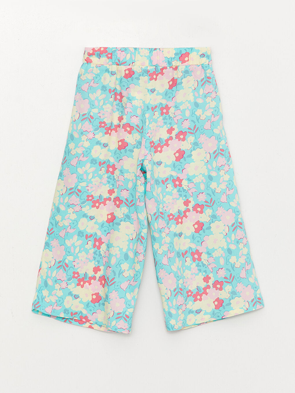 Patterned Girl's Capri with Elastic Waist