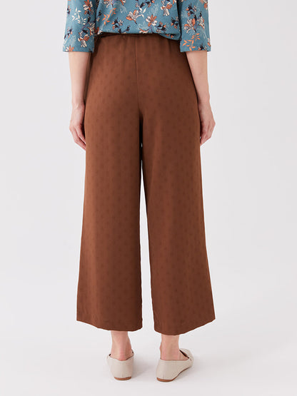 Comfortable Pattern Patterned Women's Trousers with Elastic Waist