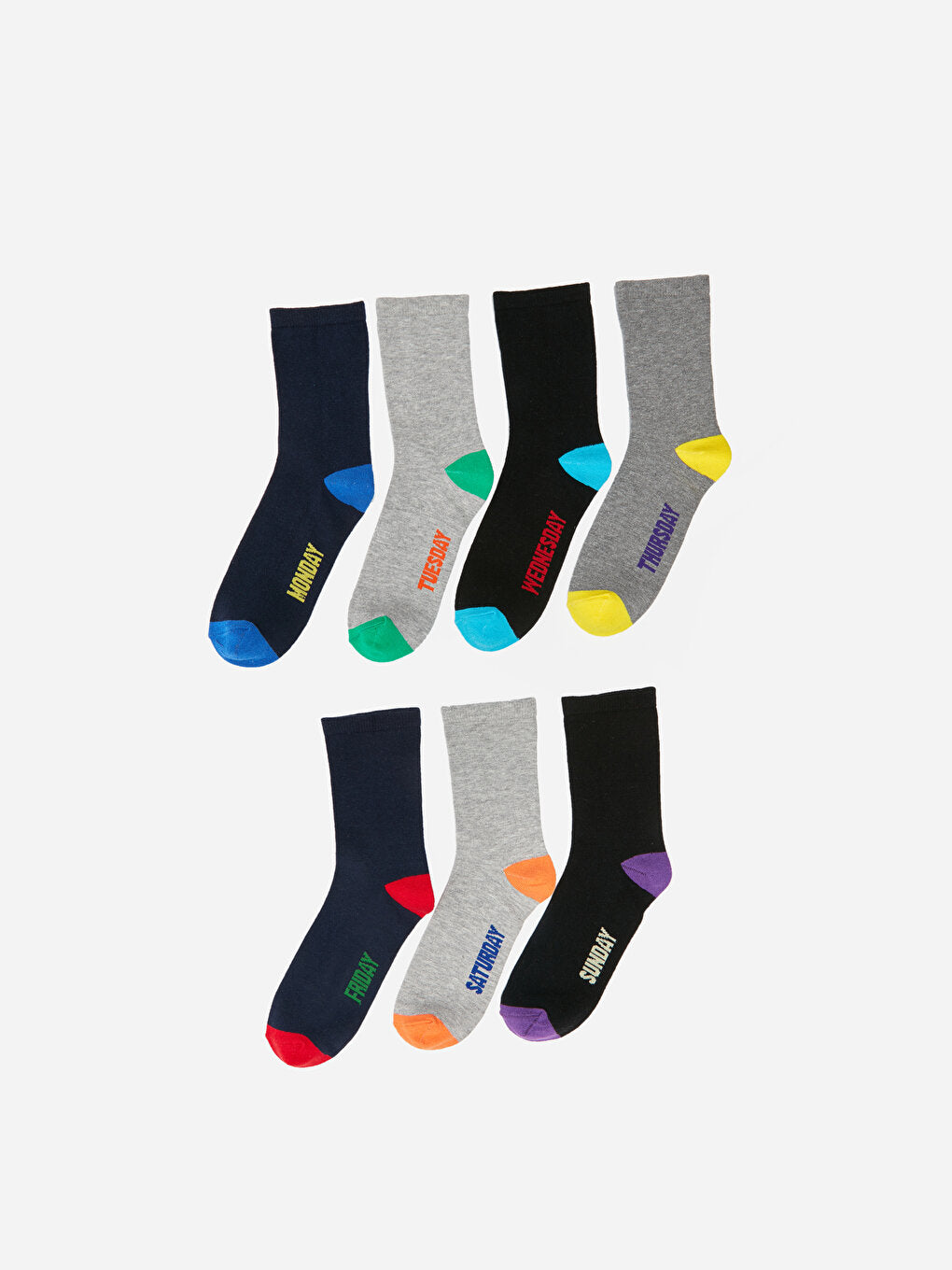 Color Blocked Boy Socks Pack of 7