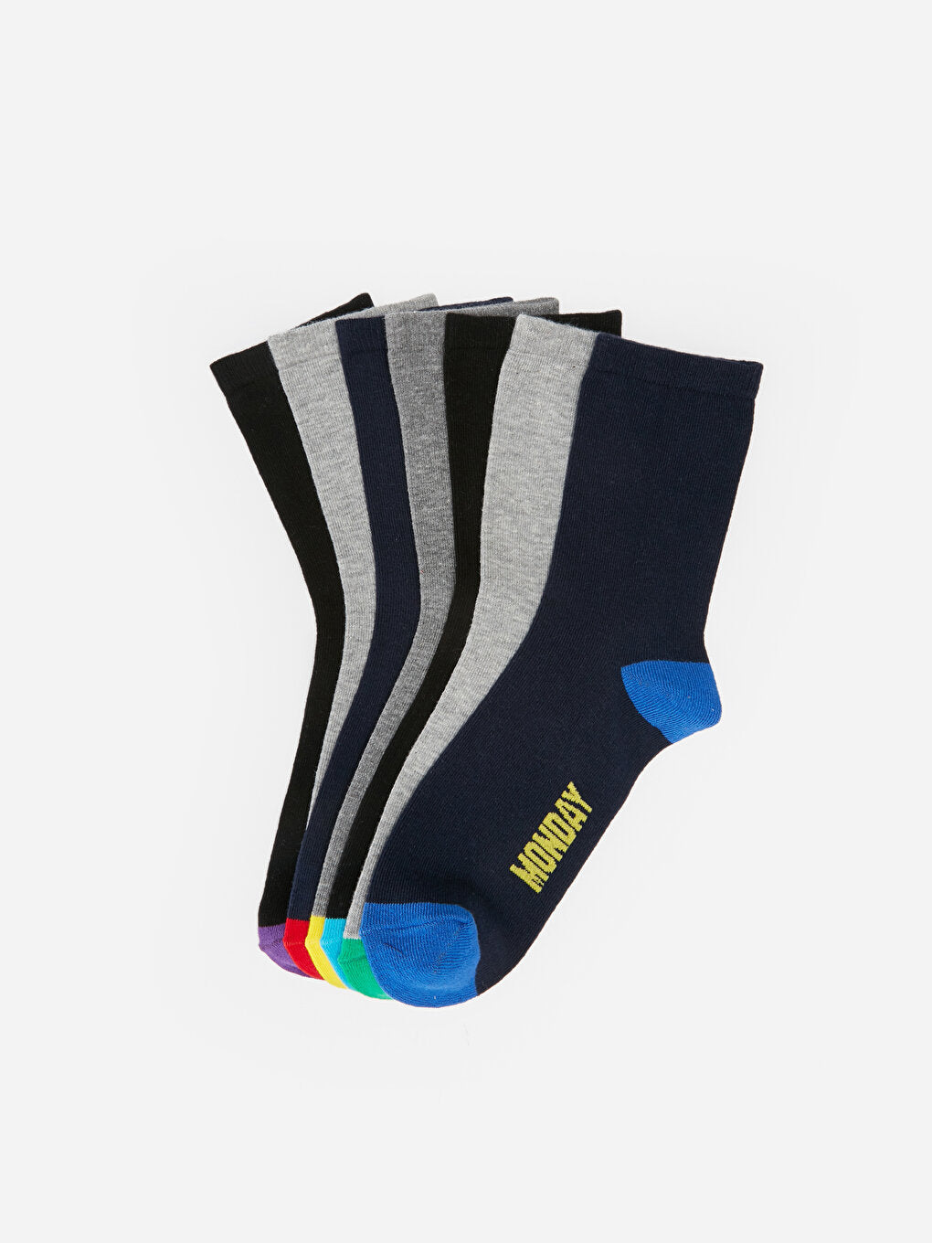 Color Blocked Boy Socks Pack of 7