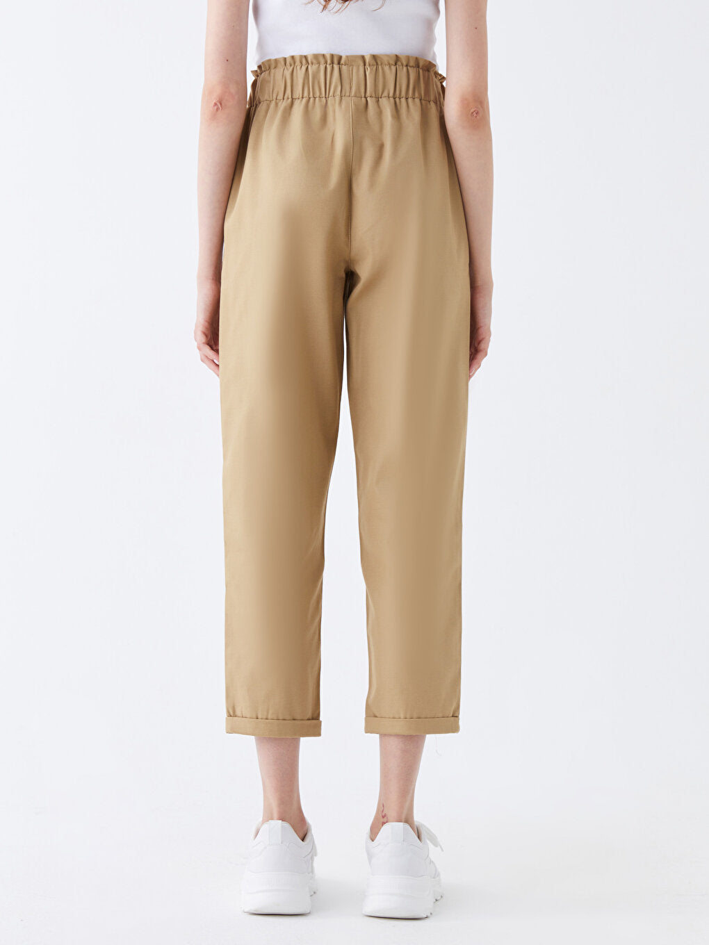 Comfortable Fit Straight Gabardine Women's Trousers