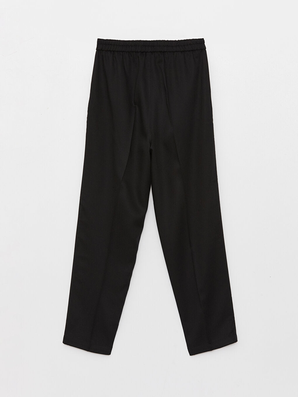 Cigarette Women's Trousers with Elastic Waist