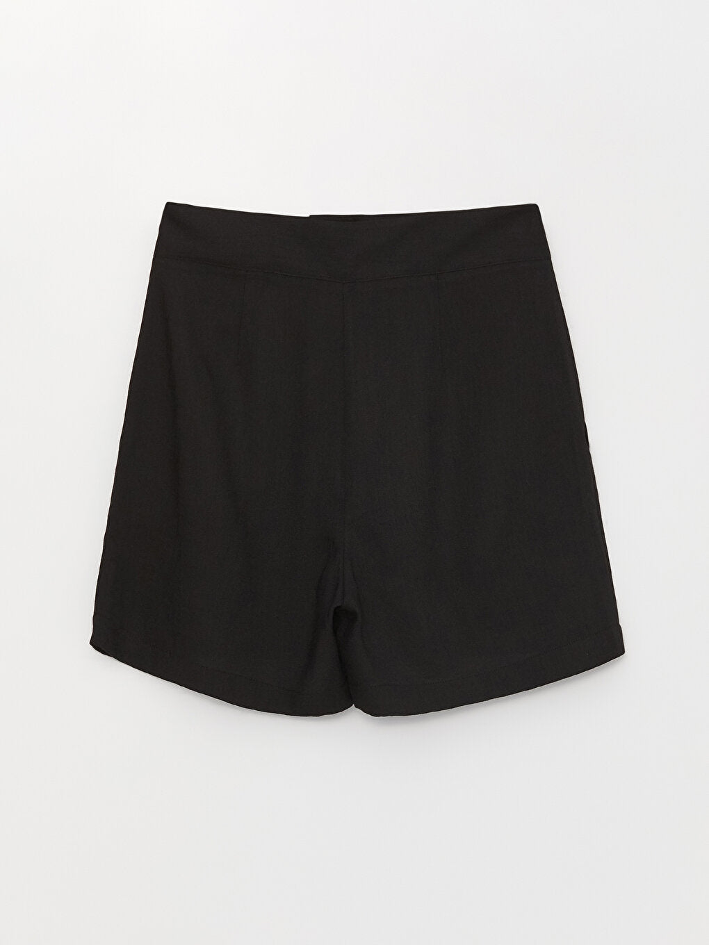 Comfortable Fit Plain Linen Blend Women's Shorts