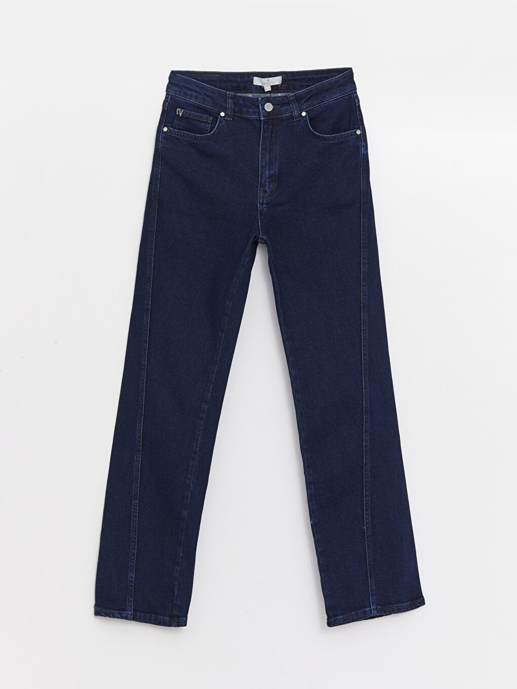 High Waist Straight Fit Women's Jean Trousers