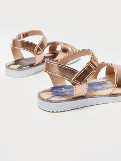 Frozen Printed Cross Strap Girls Sandals