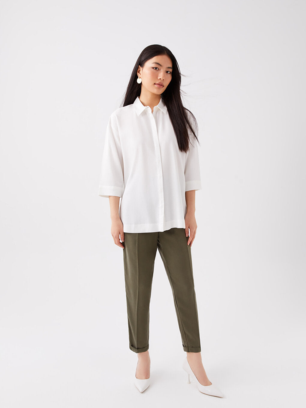 Plain Oversize Women's Shirt