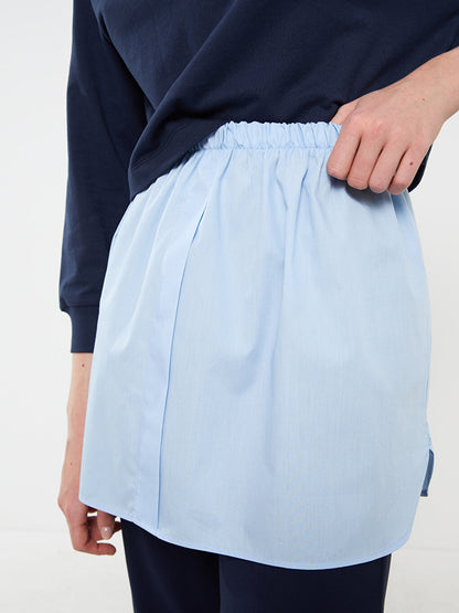 Women's Elastic Waist Plain Shirt Skirt Underwear