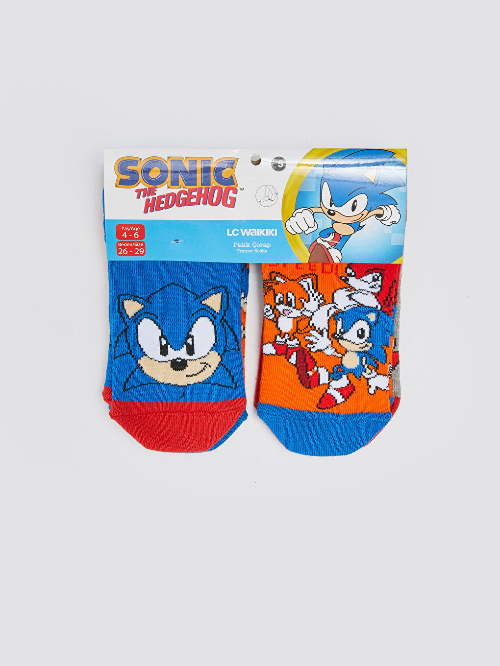 Sonic Patterned Boys Booties Socks 5-pack