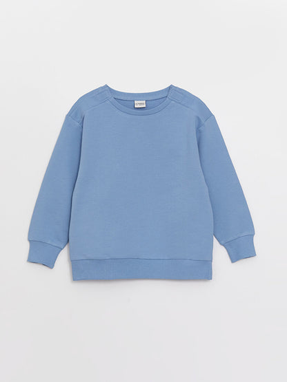 Crew Neck Basic Long Sleeve Unisex Kids Sweatshirt