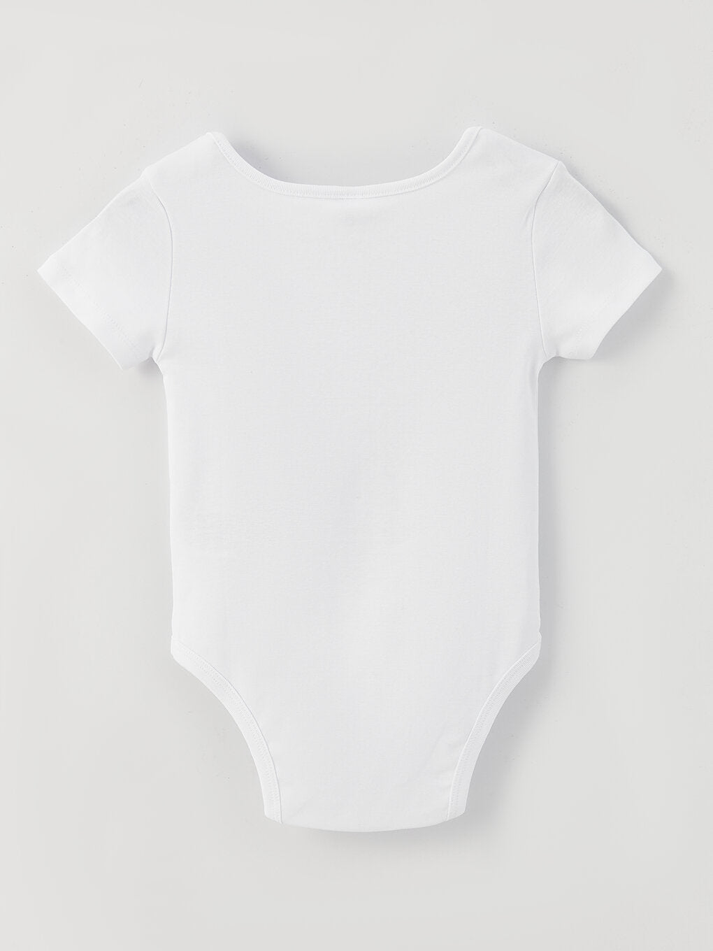 Crew Neck Basic Short Sleeve Unisex Children's Snap-On Bodysuit