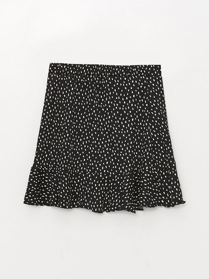 Patterned Women's Skirt with Elastic Waist