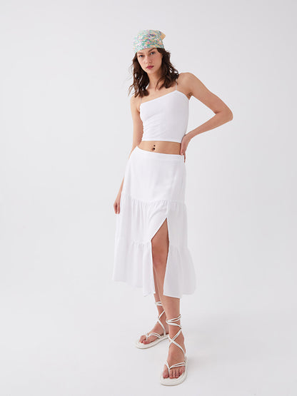 Women's Elastic Waist Straight Skirt