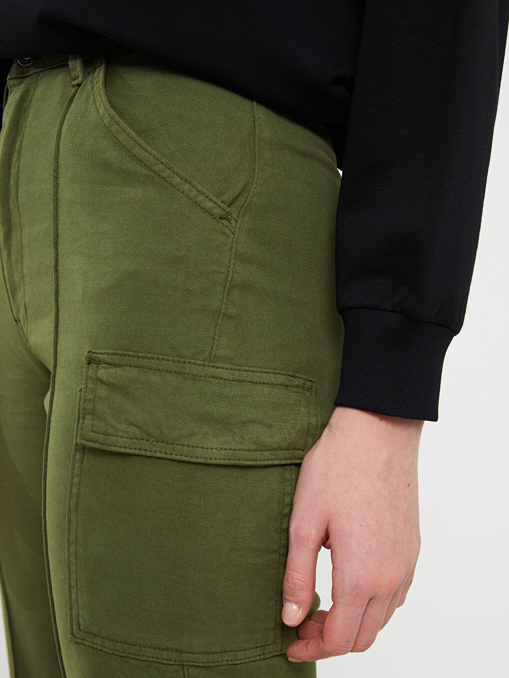 Comfortable Fit Straight Wide Leg Women's Cargo Pants