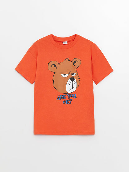 Comfortable Crew Neck Printed Boy's T-Shirt