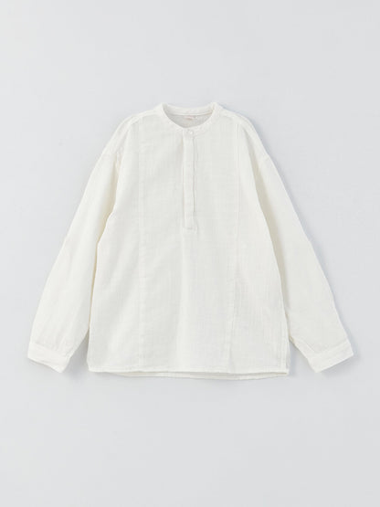 Comfortable Fit Linen Blend Boy's Shirt