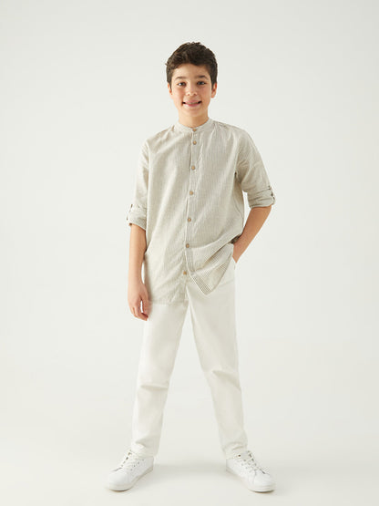 Comfortable Fit Gabardine Boy's Trousers