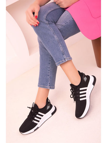 Mesh Detailed Lace-Up Unisex Sneakers