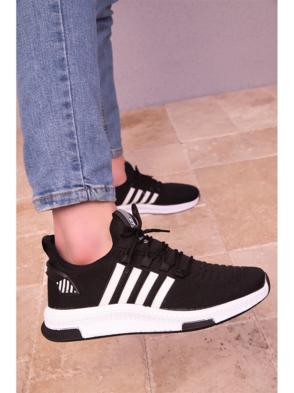 Mesh Detailed Lace-Up Unisex Sneakers