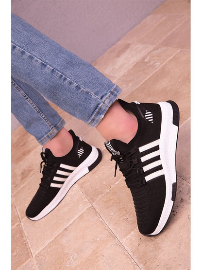 Mesh Detailed Lace-Up Unisex Sneakers