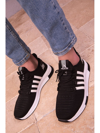 Mesh Detailed Lace-Up Unisex Sneakers