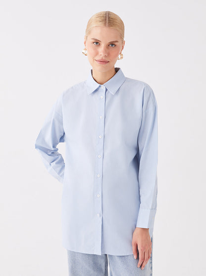 Plain Long Sleeve Oversize Women's Shirt Tunic