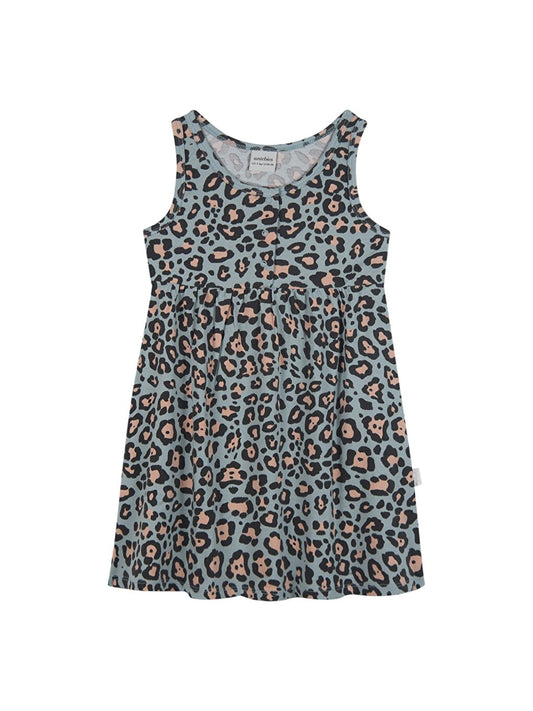 Crew Neck Patterned Girl's Dress